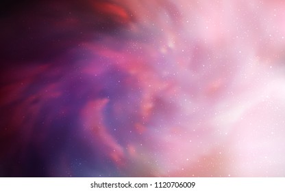 Light Pink vector background with galaxy stars. Shining illustration with sky stars on abstract template. Template for cosmic backgrounds.