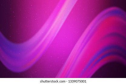 Light Pink vector background with galaxy stars. Glitter abstract illustration with colorful cosmic stars. Pattern for futuristic ad, booklets.