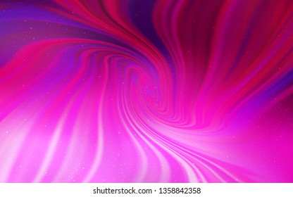 Light Pink vector background with galaxy stars. Shining illustration with sky stars on abstract template. Pattern for astronomy websites.