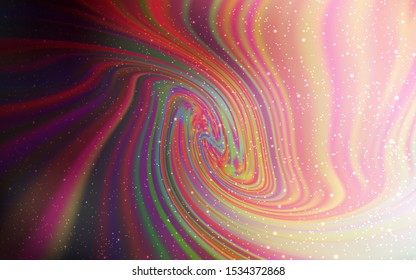 Light Pink vector background with galaxy stars. Blurred decorative design in simple style with galaxy stars. Smart design for your business advert.