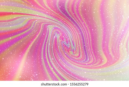 Light Pink vector background with galaxy stars. Space stars on blurred abstract background with gradient. Pattern for futuristic ad, booklets.