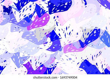 Fondo vector claro con corazones. Ilustración brillante con corazones sobre plantilla abstracta. Diseño para celebrar San Valentín.