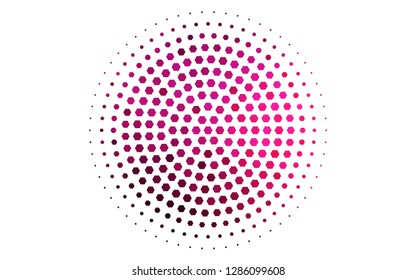 Light Pink vector background with hexagons. White background with colorful hexagons. New template for your brand book.