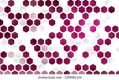 Light Pink vector background with hexagons. Design in abstract style with hexagons. Beautiful design for your business advert.