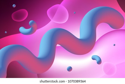 Light Pink vector background with lamp shapes. Glitter abstract illustration with wry lines. The template for cell phone backgrounds.