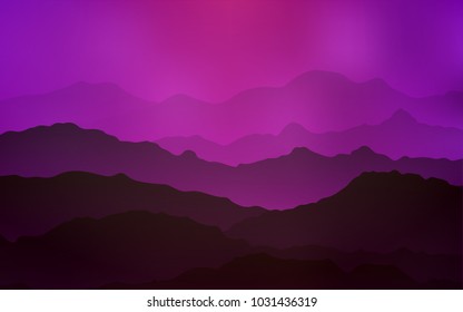 Light Pink vector background with lava shapes. Colorful illustration in abstract mountain style with gradient. The best blurred design for your business.