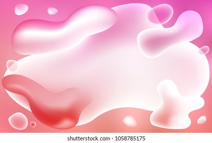 Light Pink vector background with lava shapes. Colorful abstract illustration with gradient lines. The best blurred design for your business.