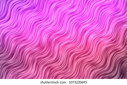 Light Pink vector background with lava shapes. Glitter abstract illustration with wry lines. A new texture for your  ad, booklets, leaflets.