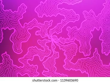 Light Pink vector background with lava shapes. Shining illustration, which consist of blurred lines, circles. New composition for your brand book.