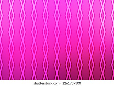 Light Pink vector background with lines, rhombuses. Colorful illustration with lines, cubes on abstract template. Pattern for business booklets, leaflets.