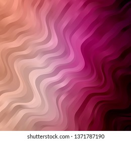 Light Pink vector background with lines. Colorful geometric sample with gradient curves.  Best design for your ad, poster, banner.