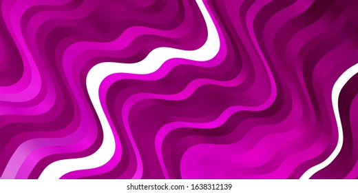 Light Pink vector background with lines. Brand new colorful illustration with bent lines. Pattern for websites, landing pages.