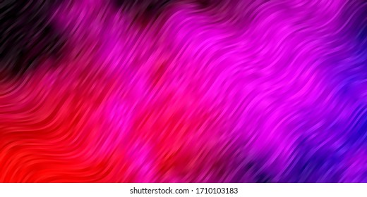 Fondo vectorial rosa claro con líneas. Ilustración degradada en estilo simple con arcos. Mejor diseño para tu anuncio, afiche, banner.