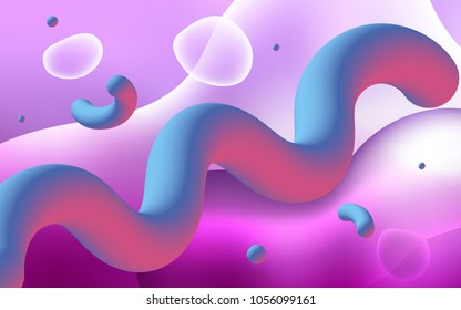 Light Pink vector background with liquid shapes. A vague circumflex abstract illustration with gradient. Textured wave pattern for backgrounds.