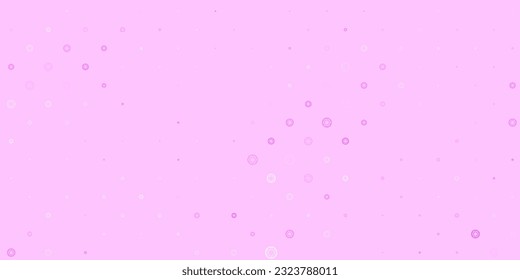 Fondo vectorial rosa claro con símbolos ocultos. Diseño retro en estilo abstracto con formas de brujería. Una base sencilla para su diseño oculto.