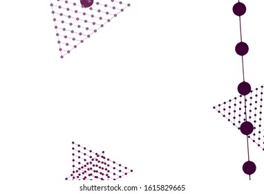 Light Pink vector background with polygonal style with circles. Abstract gradient illustration with circles, triangles. Pattern for websites.
