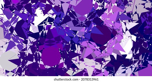 Light pink vector background with polygonal forms. Web material illustration with colorful abstract triangles. Design for your wallpapers.