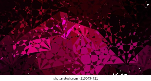 Light Pink vector background with polygonal forms. Smart abstract illustration with triangle forms in modern style. Landing pages material.