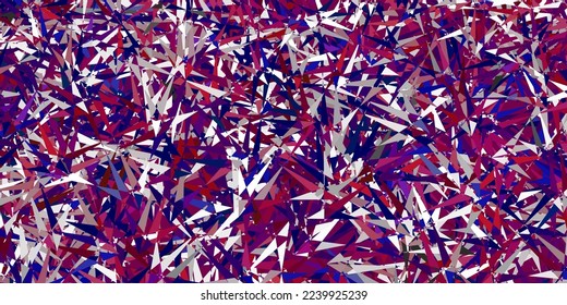 Fondo vectorial rosa claro con formas poligonales. Formas triangulares con gradiente colorido en estilo abstracto. Una adición fácil a sus comerciales.