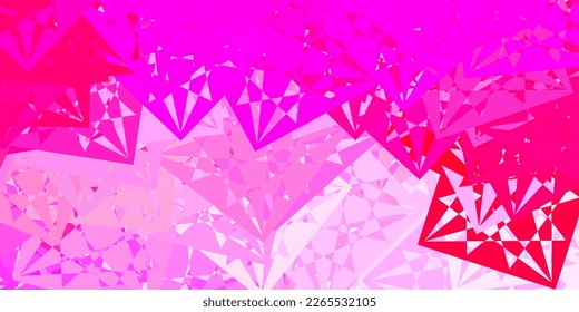 Light Pink vector background with polygonal forms. Smart abstract illustration with triangle forms in modern style. Landing pages material.