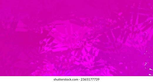 Light Pink vector background with polygonal forms. Triangle shapes with colorful gradient in abstract style. An easy addition to your commertials.