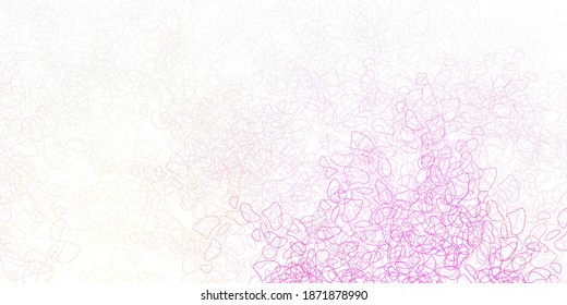 Light pink vector background with random forms. Colorful abstract forms with gradient in simple style. Simple illustration for web site.