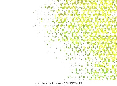 Light Pink vector background with signs of alphabet. Blurred design in simple style with signs of alphabet. The pattern can be used for ad, booklets, leaflets of education.