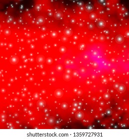 Light Pink vector background with small and big stars. Modern geometric abstract illustration with stars. Pattern for wrapping gifts.