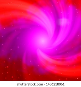 Light Pink vector background with small and big stars. Decorative illustration with stars on abstract template. Pattern for new year ad, booklets.