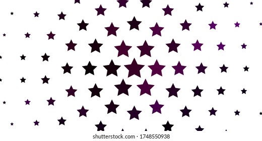 Light Pink vector background with small and big stars. Modern geometric abstract illustration with stars. Design for your business promotion.