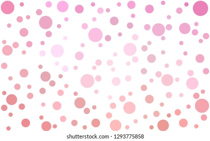Light Pink vector  background with spots. Blurred decorative design in abstract style with bubbles. Pattern for beautiful websites.