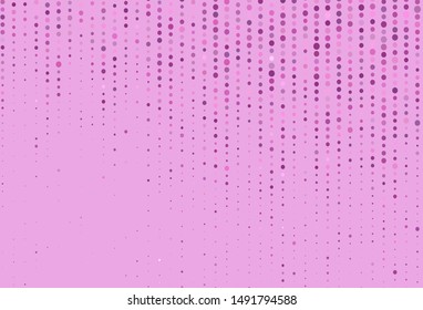 Light Pink vector background with spots. Glitter abstract illustration with blurred drops of rain. Design for your business advert.