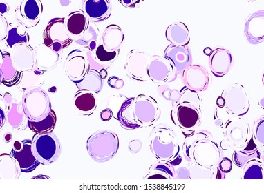 Light Pink vector background with spots. Illustration with set of shining colorful abstract circles. Design for poster, banner of websites.