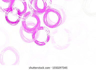 Light Pink vector background with spots. Modern abstract illustration with colorful water drops. Pattern for ads, leaflets.