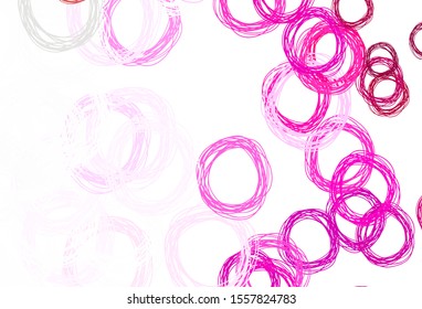 Light Pink vector background with spots. Illustration with set of shining colorful abstract circles. New template for your brand book.