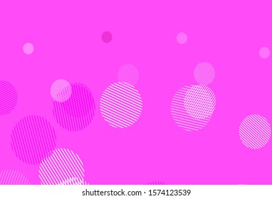 Light Pink vector background with spots. Illustration with set of shining colorful abstract circles. New template for your brand book.