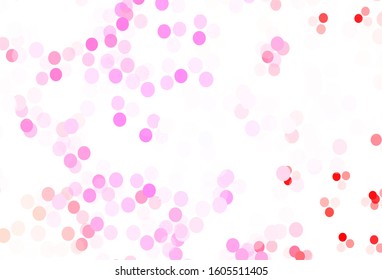 Light Pink vector background with spots. Abstract illustration with colored bubbles in nature style. New template for your brand book.