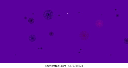 Fondo vectorial rosa claro con puntos. Ilustración abstracta brillante con gotas coloridas. Patrón para anuncios comerciales.