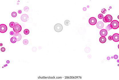 Light Pink vector background with spots. Illustration with set of shining colorful abstract circles. Design for your business advert.