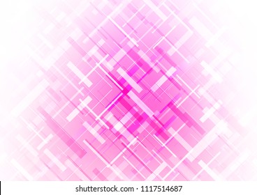 Light Pink vector background with straight lines. Modern geometrical abstract illustration with staves. Best design for your ad, poster, banner.