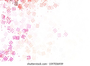 Light Pink vector background with straight lines, dots. Glitter abstract illustration with colorful sticks. Pattern for ad, booklets, leaflets.