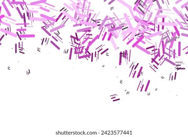 Light Pink vector background with straight lines. Lines on blurred abstract background with gradient. Backdrop for TV commercials.