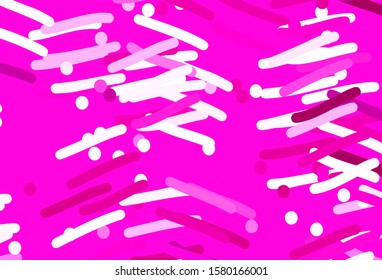 Light Pink vector background with stright stripes. Colorful shining illustration with lines on abstract template. Template for your beautiful backgrounds.