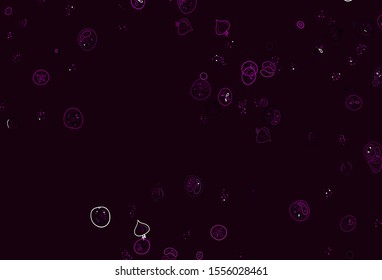 Light Pink vector background with tasty food. Abstract background with colorful Fast Food illustrations. Design for ad, poster, banner of cafes or restaurants.
