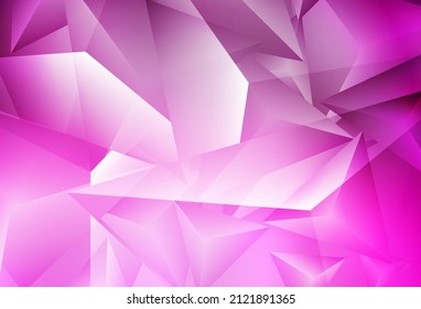 Light Pink vector background with triangles. Illustration with set of colorful triangles. Best smart design for your business.