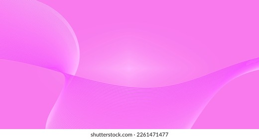 Light Pink vector background with wave lines. Abstract gradient backdrop with pink lines. Vector illustration