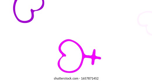 Light Pink vector background with woman symbols. Abstract illustration with a depiction of women's power. Elegant design for wallpapers.