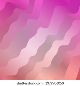Light Pink vector background with wry lines. Colorful geometric sample with gradient curves.  Pattern for busines booklets, leaflets