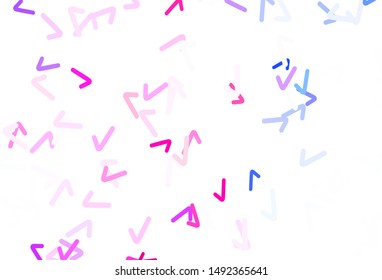 Light Pink vector background with wry lines. Geometric illustration in abstract style with gradient.  A completely new template for your design.