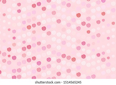 Light Pink vector background with wry lines. Colorful geometric sample with gradient lines.  Colorful wave pattern for your design.